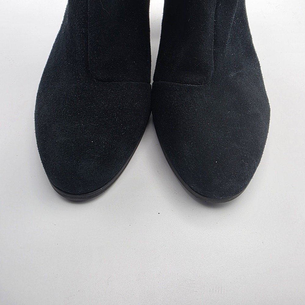 Vionic Lacey Suede Booties Size 9.5 Tortoise Block Heel Black Leather Mob Wife - Picture 8 of 14